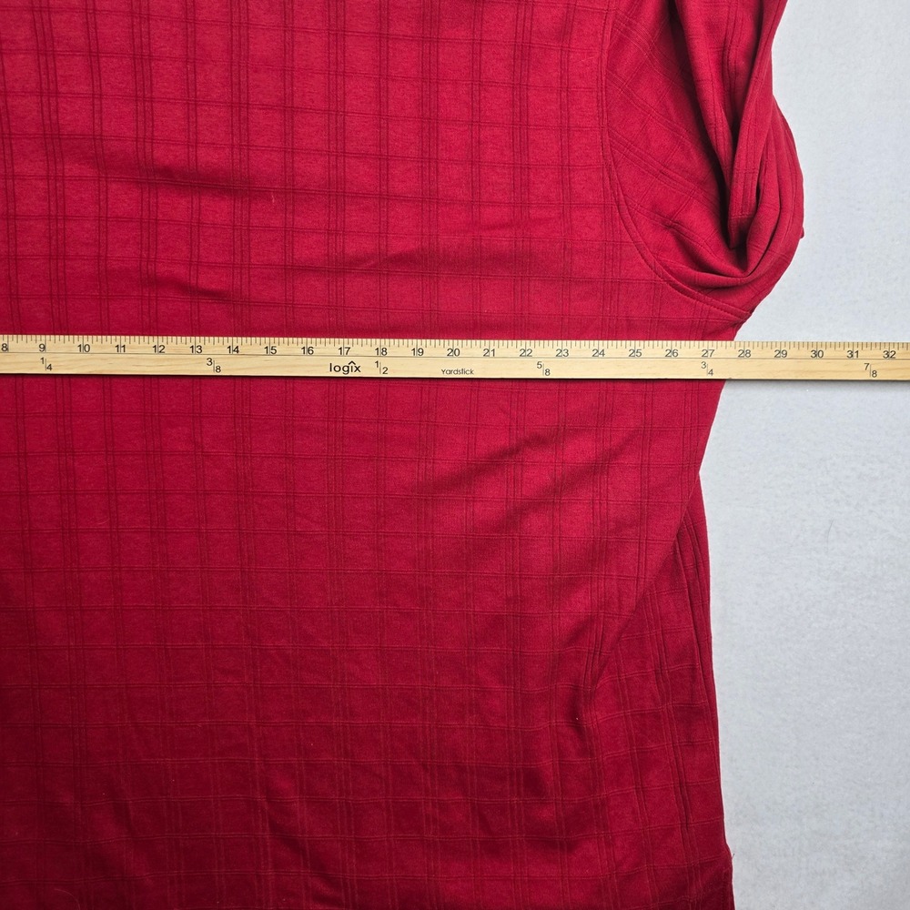Saddlebred Mens XXL Red Long Sleeve Collared Polo Shirt Textured NWT Pullover - Picture 6 of 11